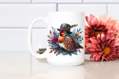Vibrant Watercolor Partridge | Sublimation Clipart Product Image 2