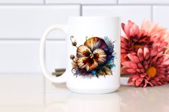 Abstract Wooden Small Stained Pansy Clipart Product Image 2