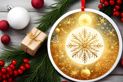 Round Christmass Ornament PNG Product Image 2