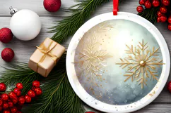 Round Christmass Ornament PNG Product Image 2