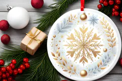 Round Christmass Ornament PNG Product Image 2