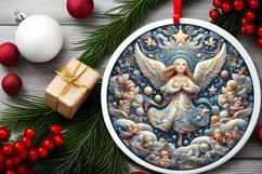 Round Christmas Ornament Sublimation|Clipart Product Image 2