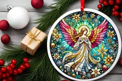 Round Christmas Ornament Sublimation|Clipart Product Image 1