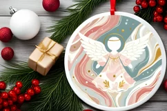 Round Christmas Ornament Sublimation|Clipart Product Image 1
