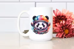 Colorful Watercolor Panda | Sublimation Clipart Product Image 2