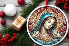 Round Christmas Ornament Sublimation|Clipart Product Image 1