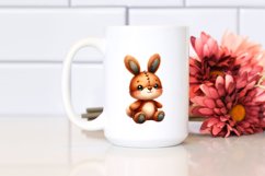 colorful plush bunny | Sublimation | Clipart Product Image 2