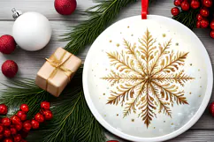 Round Christmass Ornament PNG Product Image 2