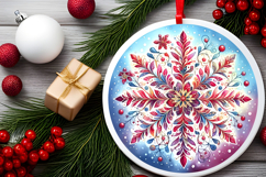 Round Christmass Ornament PNG Product Image 2