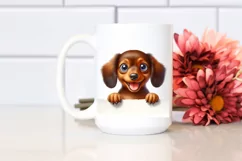 Watercolor Small Baby Dachshund Art Product Image 2