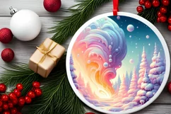 Pastell Molten Candy Winter Scene PNG Product Image 2