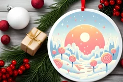 Pastell Molten Candy Winter Scene PNG Product Image 2