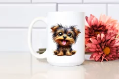 Crazy Yorkipoo Sitting with Popping Eyes | Sublimation | Product Image 2