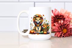Quirky Baby Lion with Vegetables | Sublimation | Clipart Product Image 2