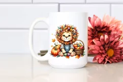 Quirky Baby Lion with Vegetables | Sublimation | Clipart Product Image 2