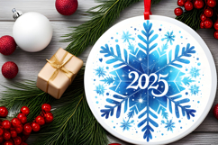 Round Christmass Ornament PNG Product Image 2