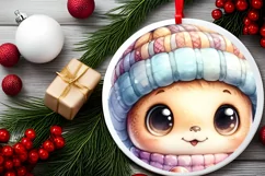 Winter Clothes Baby Turtle Ornament Sublimation PNG Product Image 2