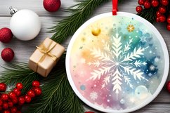 Round Christmas Ornament Sublimation|Clipart Product Image 2