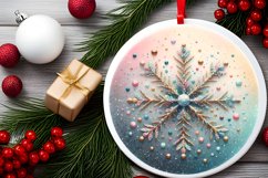 Round Christmas Ornament Sublimation|Clipart Product Image 2