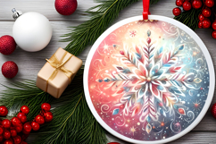 Round Christmass Ornament PNG Product Image 2