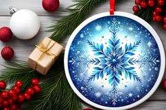 Round Christmass Ornament PNG Product Image 2