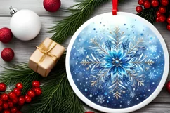Round Christmas Ornament Sublimation|Clipart Product Image 2