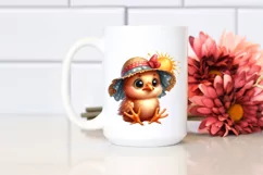 Funny Baby Hen Sun Hat Goofy Smile | Clipart Product Image 2