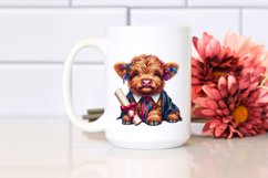 Colorful Baby Cow with Diploma, PNG Product Image 2