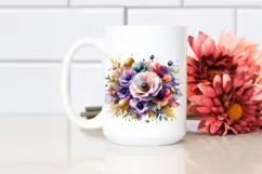 Colorful Bouquet with Anemone PNG Product Image 2
