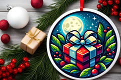 Round Christmass Ornament PNG Product Image 2