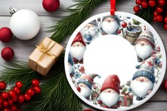 Winter Gnomes Round Ornament Sublimation PNG Product Image 2