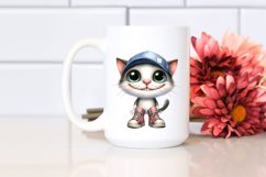 Expressive Cat Sports Shoes White Background | Clipart Product Image 2