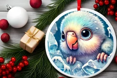 Round Christmas Ornament Sublimation|Clipart Product Image 1