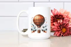 Vintage Rusted Hot Air Balloon | Clipart Product Image 2