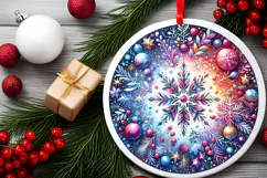 Round Christmass Ornament PNG Product Image 2