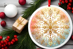 Round Christmass Ornament PNG Product Image 2