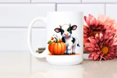 Cute Baby Cow Pumpkin | Sublimation Clipart Product Image 2