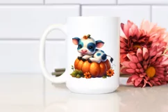 Cute Baby Cow Pumpkin | Sublimation Clipart Product Image 2