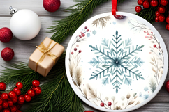 Round Christmass Ornament PNG Product Image 2