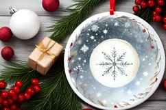 Round Christmas Ornament Sublimation|Clipart Product Image 2