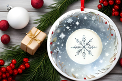 Round Christmass Ornament PNG Product Image 2