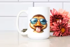 Funny Cute Duck Portrait Smiling | Sunglasses Forehead Product Image 2