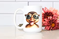 sunny Tongue Duck Portrait Smiling Sunglasses | Clipart Product Image 2