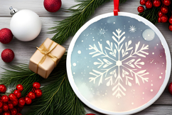 Round Christmass Ornament PNG Product Image 2
