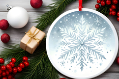 Round Christmass Ornament PNG Product Image 2