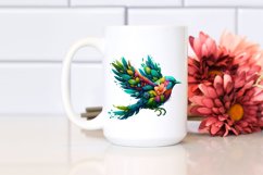 Bird with Flowers, Transparent PNG Product Image 2