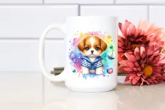 Vibrant Pastel Cute Puppy Sailor Suit Product Image 2