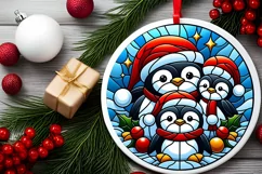 Round Christmas Ornament Sublimation|Clipart Product Image 1