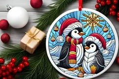 Round Christmas Ornament Sublimation|Clipart Product Image 1