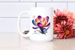 Glossy Like Crocus Watercolor Splash | Clipart Product Image 2